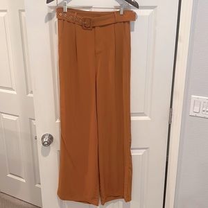 Forever 21 High waisted wide leg trouser pants with belt